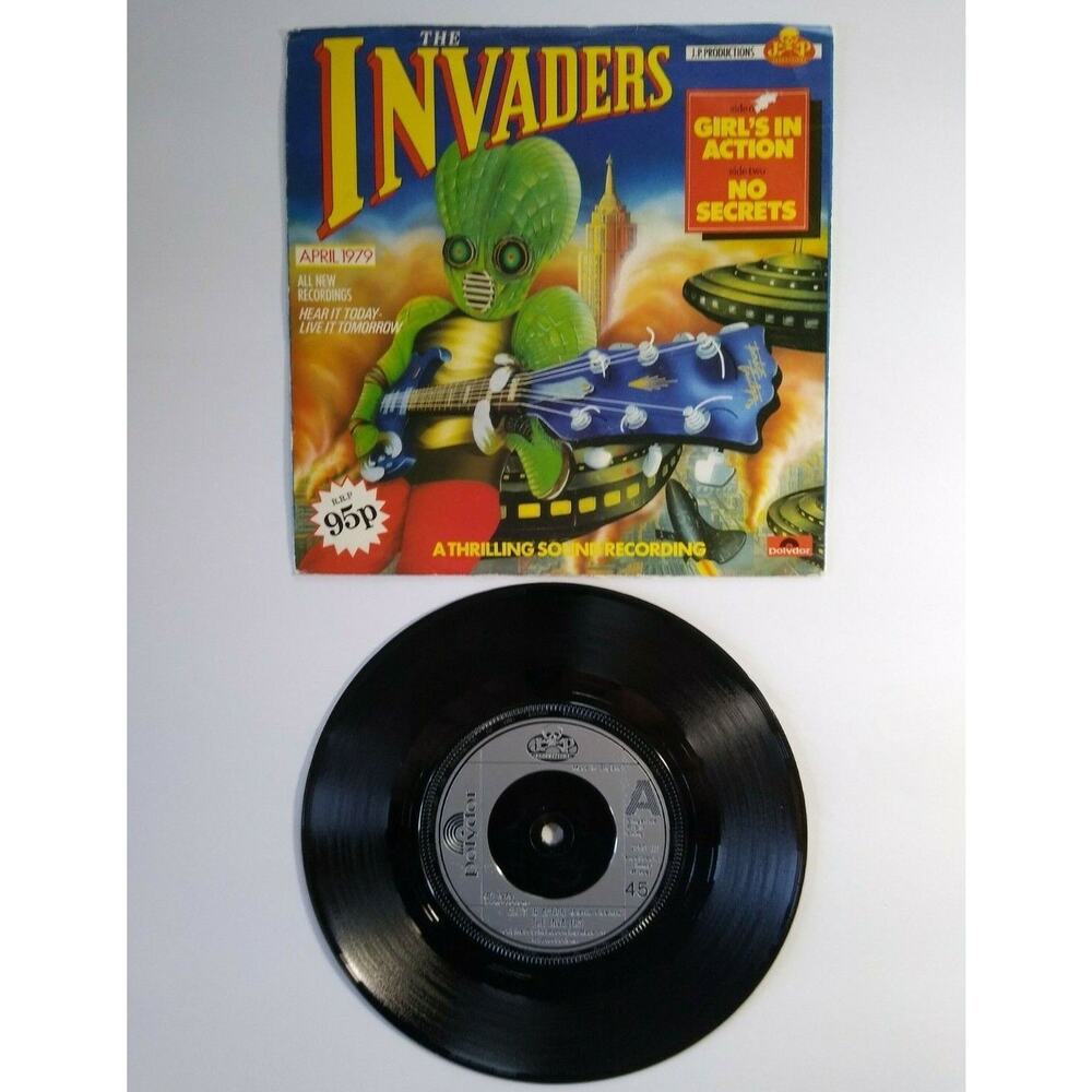 The Invaders Girl's In Action 7" Vinyl Record UK 1979 Punk Rock New Wave Polydor